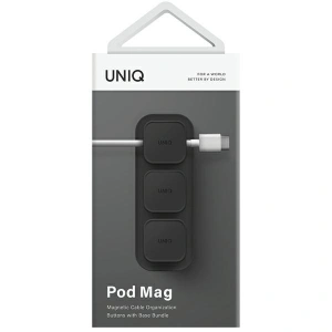 Hurtownia GSM - Organizér UNIQ Pod Mag do kabelů + základna tmavě šedá/charcoal - UNIQ933 - {ean13} - Hurt