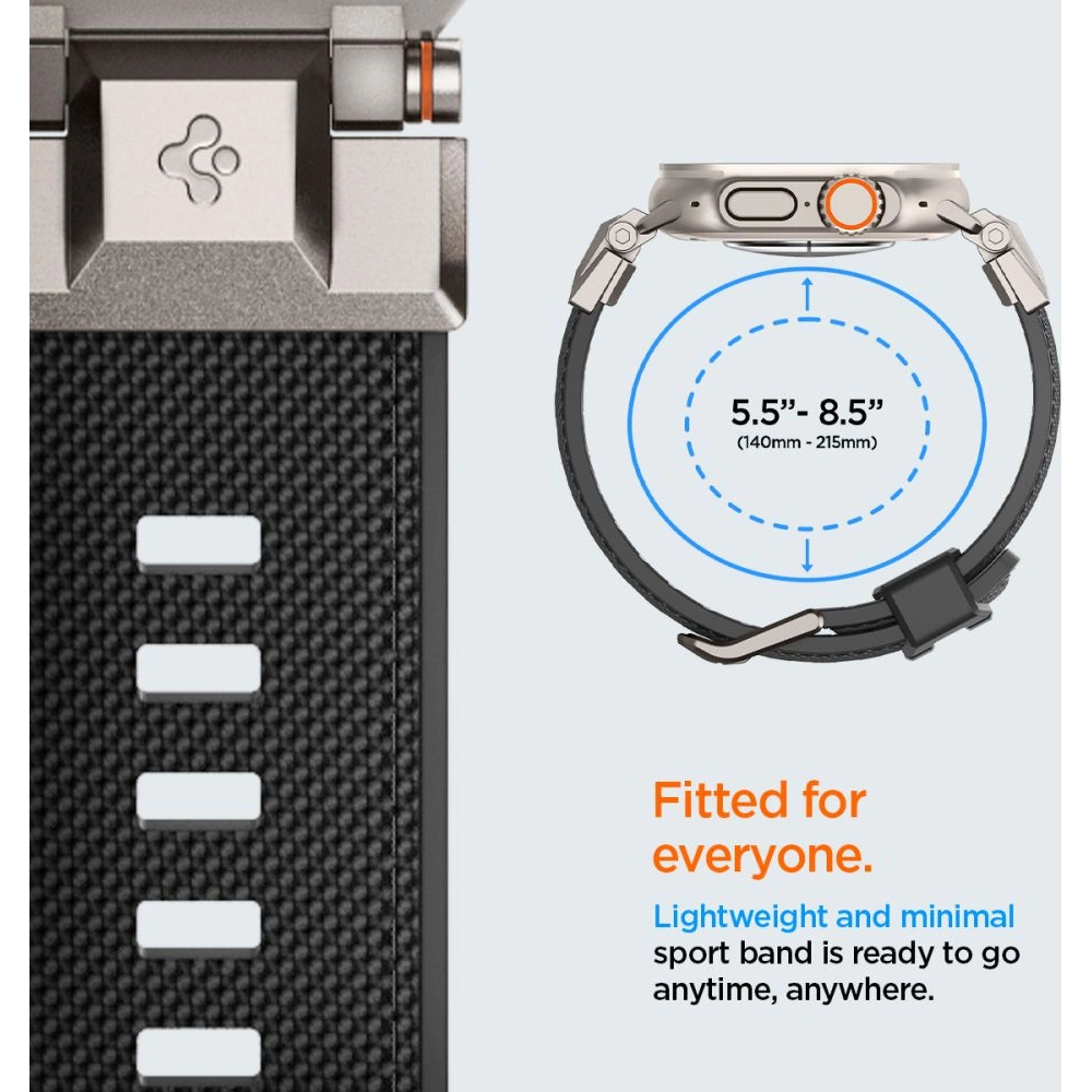 Hurtownia GSM - Pasek Spigen Durapro Armor Apple Watch 4/5/6/7/8/SE/Ultra 44/45/49mm Černý - SPN2929 - {ean13} - Hurt
