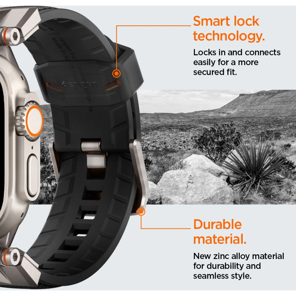 Hurtownia GSM - Pasek Spigen Durapro Armor Apple Watch 4/5/6/7/8/SE/Ultra 44/45/49mm Černý - SPN2929 - {ean13} - Hurt