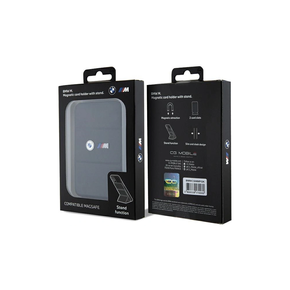 Hurtownia GSM - Kártyatartó BMW Wallet Card Slot Stand BMWCSMMPGK MagSafe M Edition Collection fekete/black - BMW493 - {ean13} - Hurt