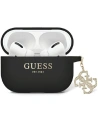 Etui Guess GUAP2LECG4K Apple AirPods Pro 2 kryt Liquid Silicone Glitter Triangle Charm černý/black
