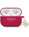 Hurtownia GSM - Etui Guess GUAP2LECG4M Apple AirPods Pro 2 tok Folyékony Szilikon Csillogó Háromszög Charm lila/magenta - GUE2717 - {ean13} - Hurt