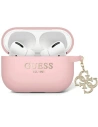 Etui Guess GUAP2LECG4P Apple AirPods Pro 2 borító Liquid Silicone Glitter Triangle Charm rózsaszín/pink