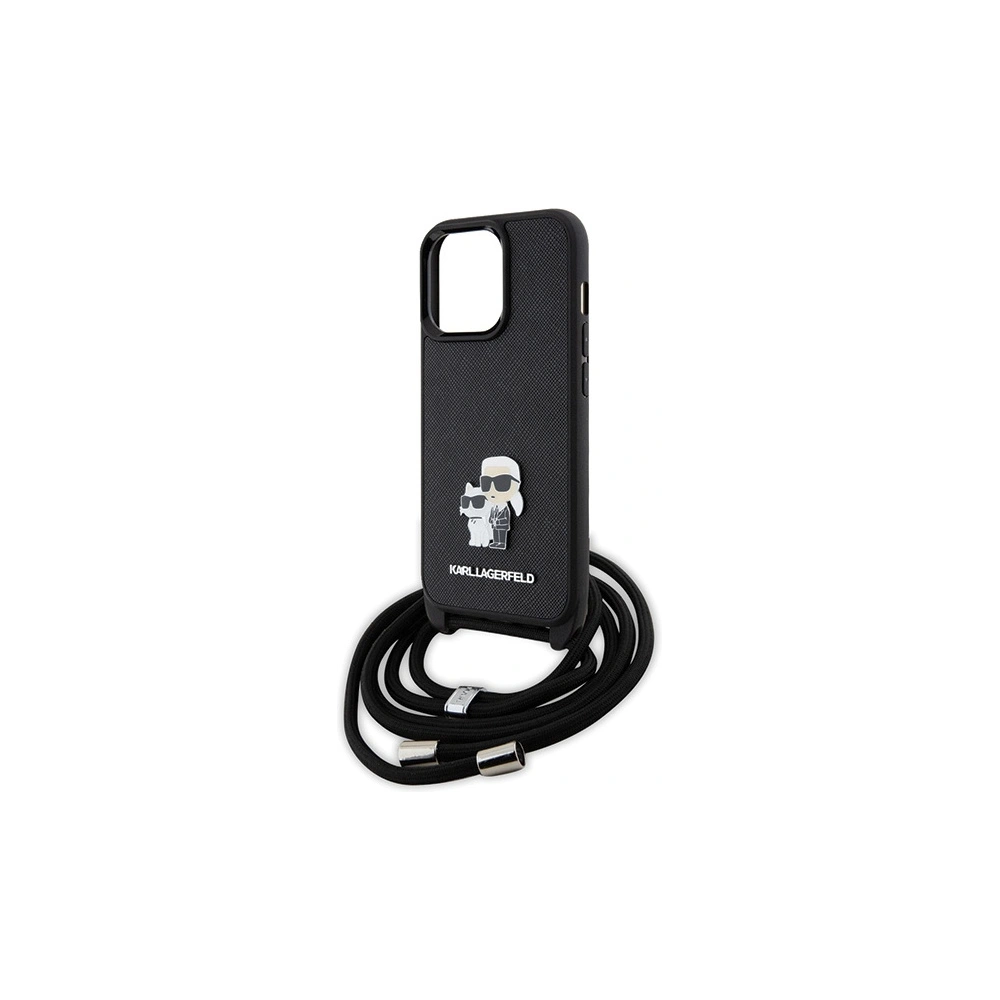 Hurtownia GSM - Etui Karl Lagerfeld KLHCP13LSAKCPSK Apple iPhone 13/13 Pro kemény tok Crossbody Saffiano Metal Pin fekete/black - KLD1618 - {ean13} - Hurt