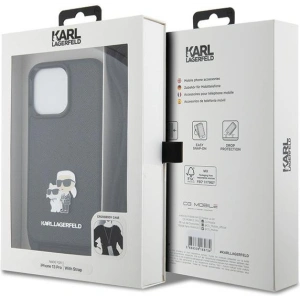 Hurtownia GSM - Etui Karl Lagerfeld KLHCP13LSAKCPSK Apple iPhone 13/13 Pro Hardcase Crossbody Saffiano Metal Pin schwarz/black - KLD1618 - {ean13} - Hurt