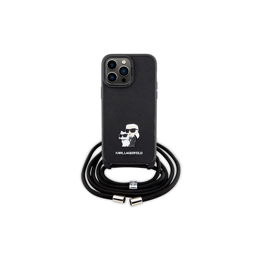 Hurtownia GSM - Etui Karl Lagerfeld KLHCP13XSAKCPSK Apple iPhone 13 Pro Max hardcase Crossbody Saffiano Metal Pin černý/black - KLD1619 - {ean13} - Hurt
