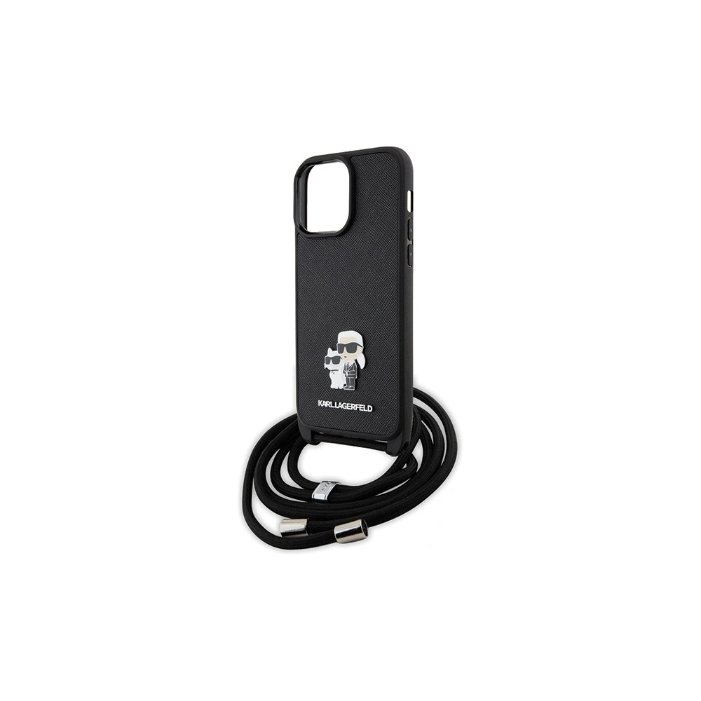 Hurtownia GSM - Etui Karl Lagerfeld KLHCP13XSAKCPSK Apple iPhone 13 Pro Max hardcase Crossbody Saffiano Metal Pin černý/black - KLD1619 - {ean13} - Hurt