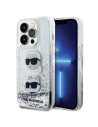 Etui Karl Lagerfeld KLHCP14LLDHKCNS Apple iPhone 14 Pro hardcase Liquid Glitter srebrny/silver