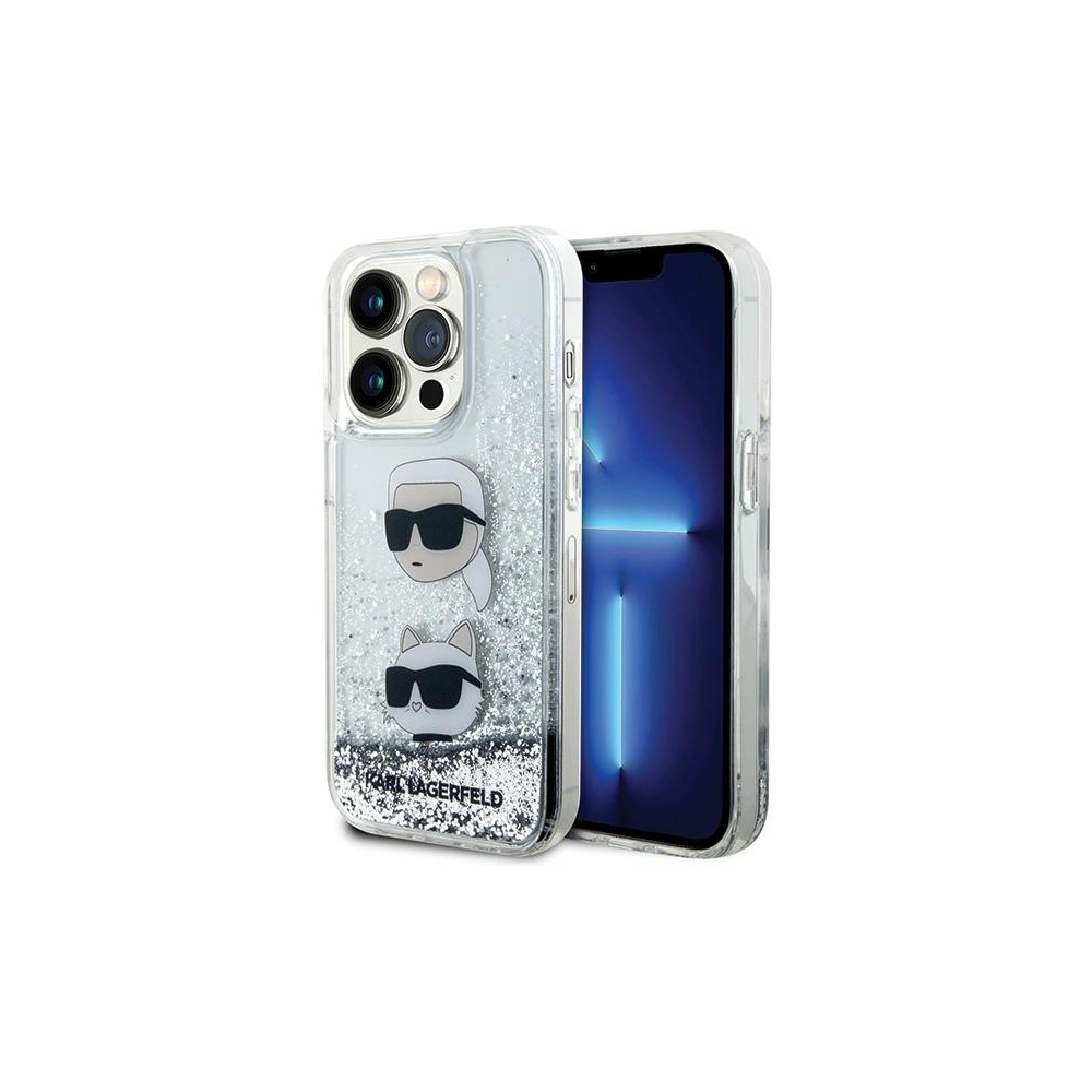 Hurtownia GSM - Etui Karl Lagerfeld KLHCP14LLDHKCNS Apple iPhone 14 Pro hardcase Liquid Glitter argintiu/silver - KLD1620 - {ean13} - Hurt