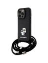 Etui Karl Lagerfeld KLHCP14LSAKCPSK Apple iPhone 14 Pro hardcase Crossbody Saffiano Metal negru/black