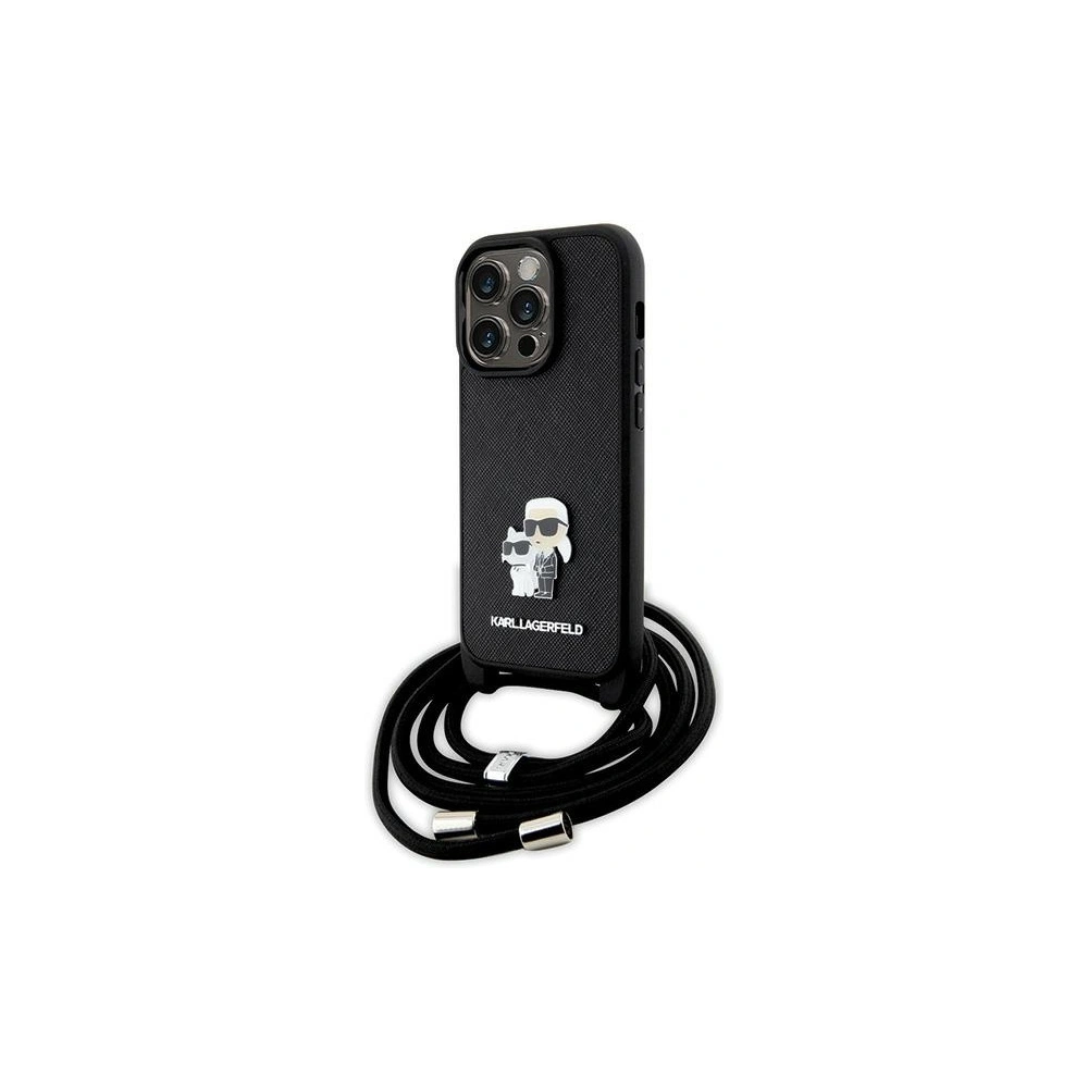 Hurtownia GSM - Etui Karl Lagerfeld KLHCP14LSAKCPSK Apple iPhone 14 Pro Hardcase Crossbody Saffiano Metal schwarz/black - KLD1621 - {ean13} - Hurt