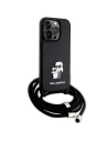 Wholesale Karl Lagerfeld KLHCP14LSAKCPSK Apple iPhone 14 Pro hardcase Crossbody Saffiano Metal black - KLD1621 - {ean13} - Hurt