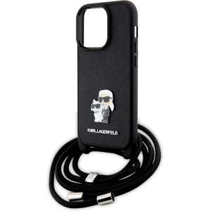 Hurtownia GSM - Etui Karl Lagerfeld KLHCP14LSAKCPSK Apple iPhone 14 Pro hardcase Crossbody Saffiano Metal negru/black - KLD1621 - {ean13} - Hurt