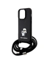 Wholesale Karl Lagerfeld KLHCP14LSAKCPSK Apple iPhone 14 Pro hardcase Crossbody Saffiano Metal black - KLD1621 - {ean13} - Hurt