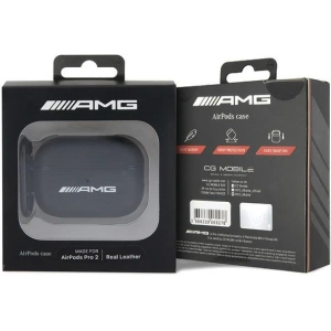 Hurtownia GSM - Etui AMG AMAP2SLWK Apple AirPods Pro 2 cover Leather White Logo czarny/black - MRS83 - {ean13} - Hurt
