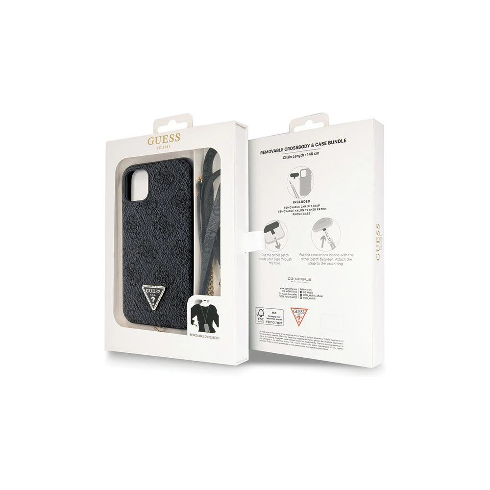Wholesale Guess GUHCN61P4TDSCPK Apple iPhone 11/XR hardcase Crossbody 4G Metal Logo black - GUE2721 - {ean13} - Hurt
