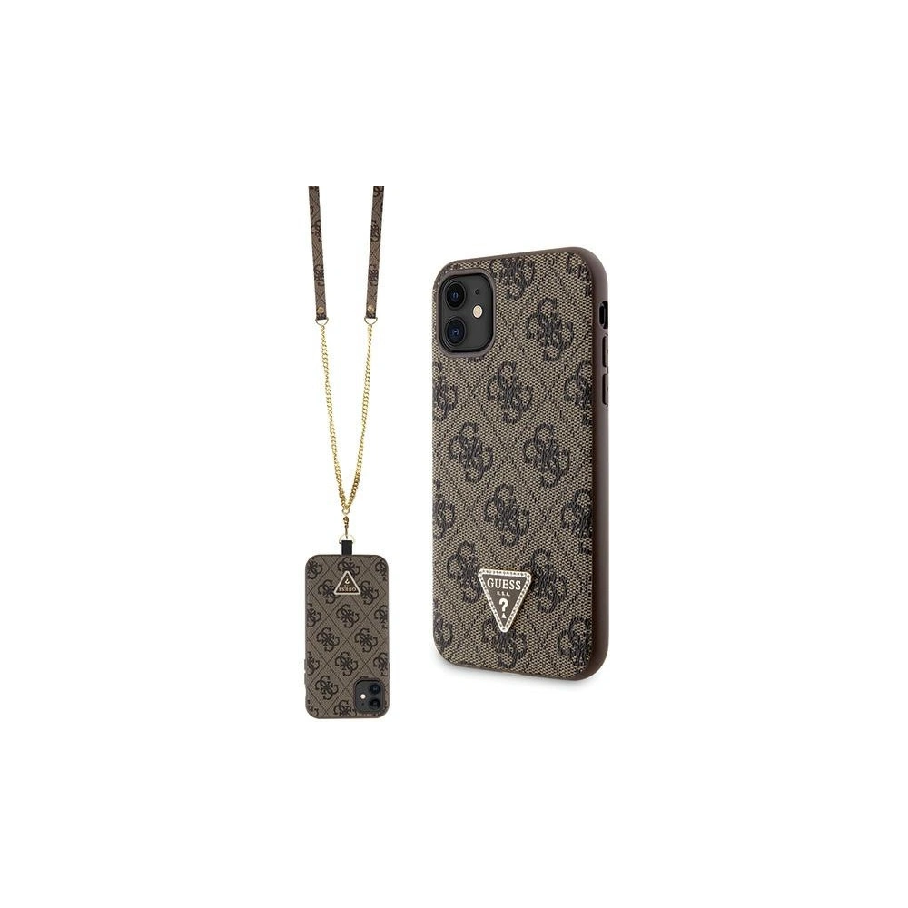 Wholesale Guess GUHCN61P4TDSCPW Apple iPhone 11/XR hardcase Crossbody 4G Metal Logo brown - GUE2723 - {ean13} - Hurt