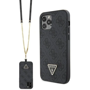 Etui Guess GUHCP12MP4TDSCPK Apple iPhone 12/12 Pro hardcase Crossbody 4G Metal Logo czarny/black