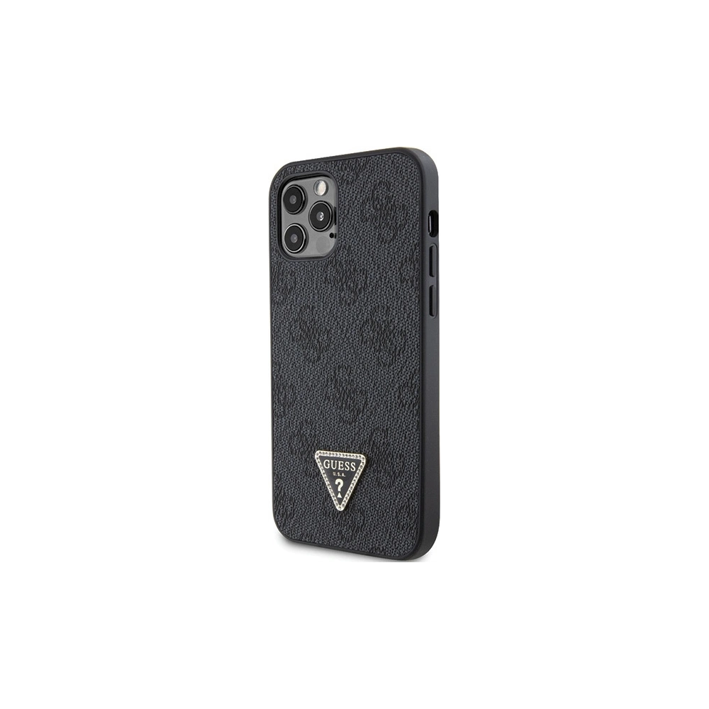 Wholesale Guess GUHCP12MP4TDSCPK Apple iPhone 12/12 Pro hardcase Crossbody 4G Metal Logo black - GUE2724 - {ean13} - Hurt
