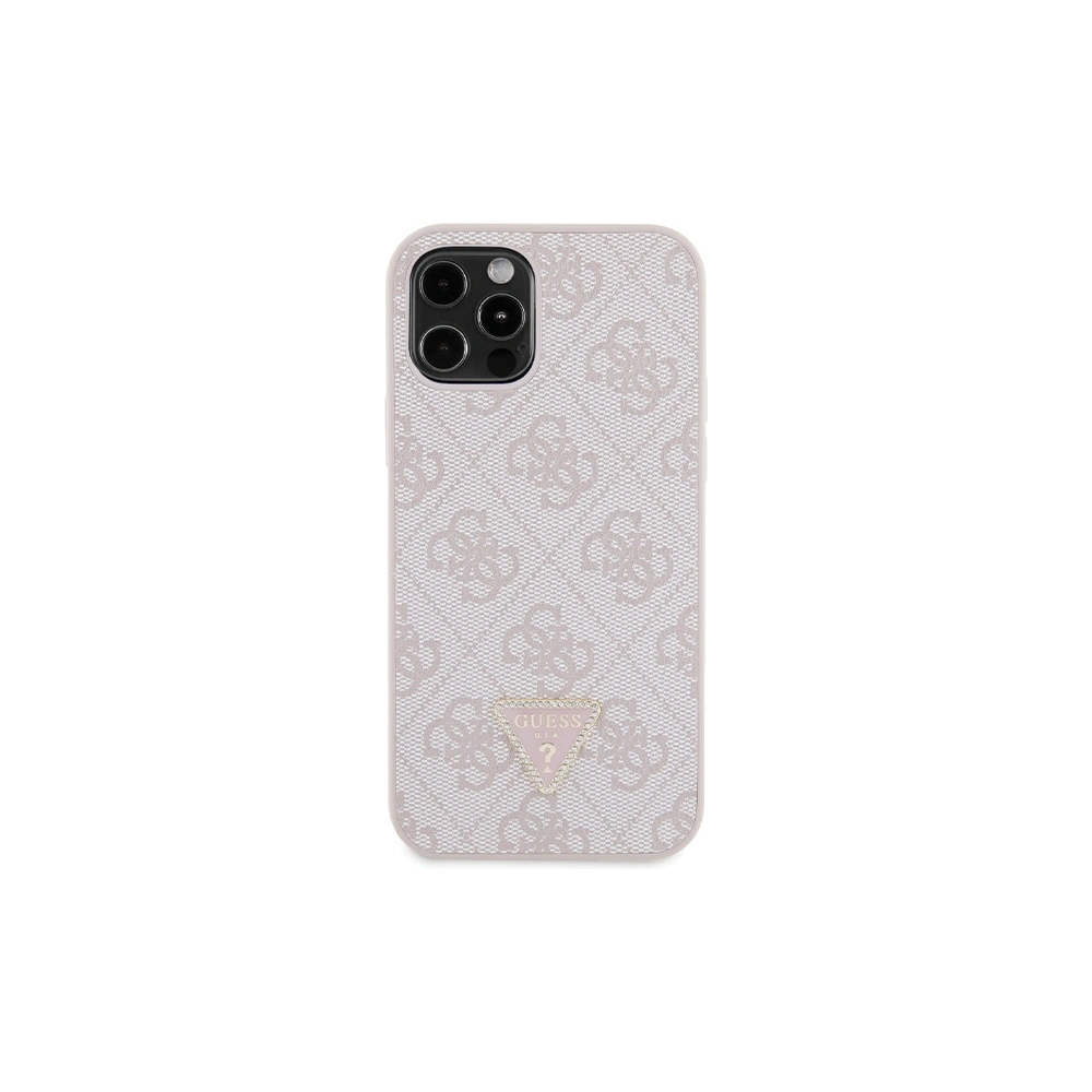Wholesale Guess GUHCP12MP4TDSCPP Apple iPhone 12/12 Pro hardcase Crossbody 4G Metal Logo pink - GUE2725 - {ean13} - Hurt