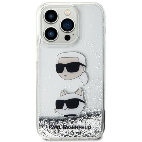 Karl Lagerfeld Distributor - 3666339164669 - KLD1622 - Karl Lagerfeld KLHCP14XLDHKCNS Apple iPhone 14 Pro Max hardcase Liquid Glitter silver - B2B homescreen