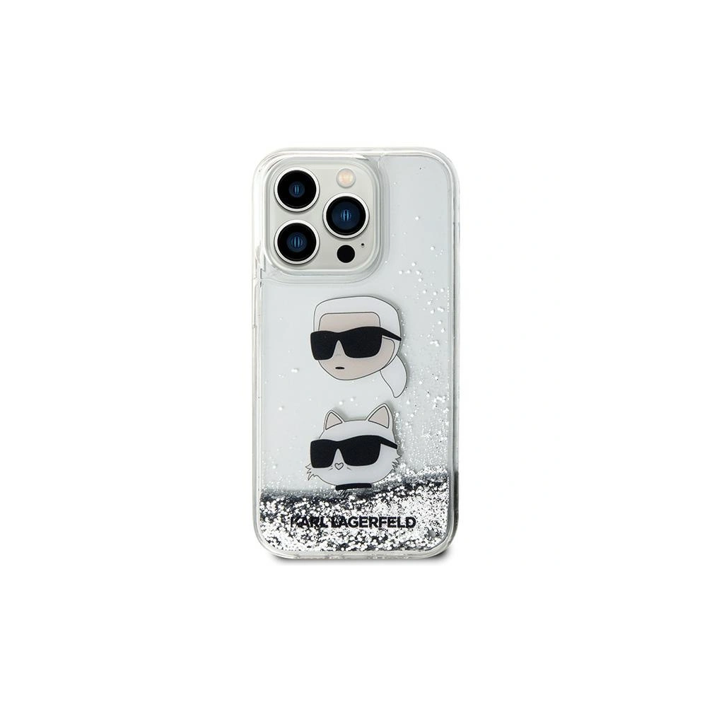 Hurtownia GSM - Etui Karl Lagerfeld KLHCP14XLDHKCNS Apple iPhone 14 Pro Max hardcase Liquid Glitter stříbrný/silver - KLD1622 - {ean13} - Hurt
