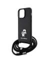 Hurtownia GSM - Etui Karl Lagerfeld KLHCP14XSAKCPSK Apple iPhone 14 Pro Max hardcase Crossbody Saffiano Metal Pin černý/black - KLD1623 - {ean13} - Hurt