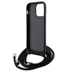 Karl Lagerfeld KLHCP14XSAKCPSK Apple iPhone 14 Pro Max hardcase Crossbody Saffiano Metal Pin black