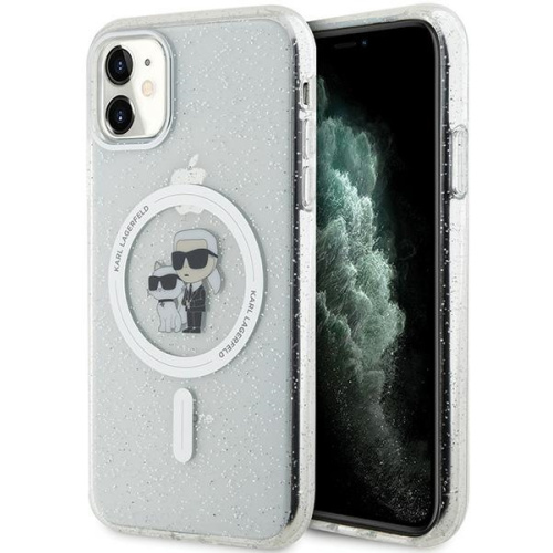Karl Lagerfeld Distributor - 3666339162672 - KLD1624 - Karl Lagerfeld KLHMN61HGKCNOT Apple iPhone 11/XR hardcase Karl&Choupette Glitter MagSafe transparent - B2B homescreen