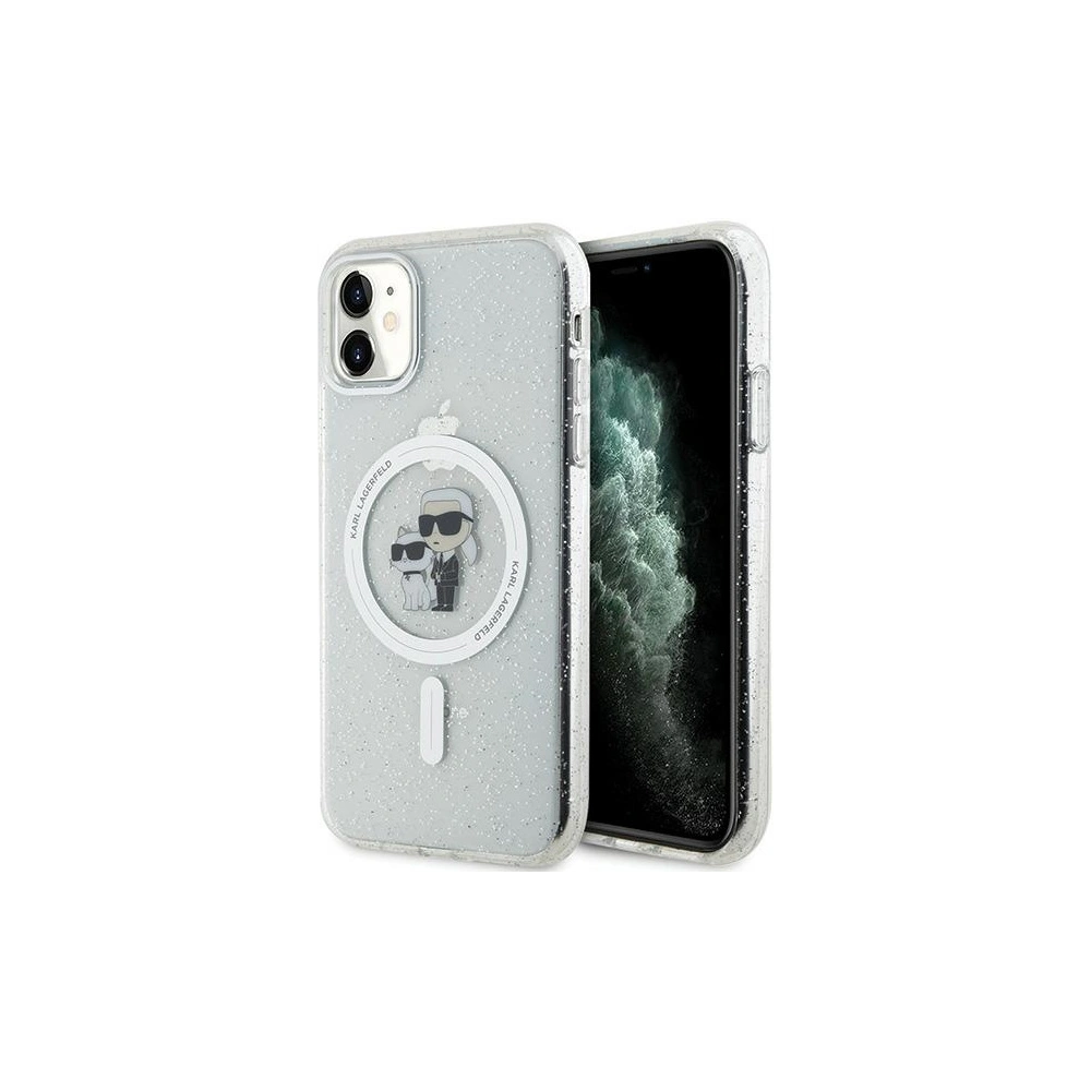 Wholesale Karl Lagerfeld KLHMN61HGKCNOT Apple iPhone 11/XR hardcase Karl&Choupette Glitter MagSafe transparent - KLD1624 - {ean13} - Hurt