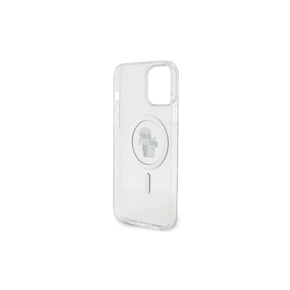 Hurtownia GSM - Etui Karl Lagerfeld KLHMP13XHGKCNOT Apple iPhone 13 Pro Max tvrdý obal Karl&Choupette Glitter MagSafe transparentní - KLD1626 - {ean13} - Hurt