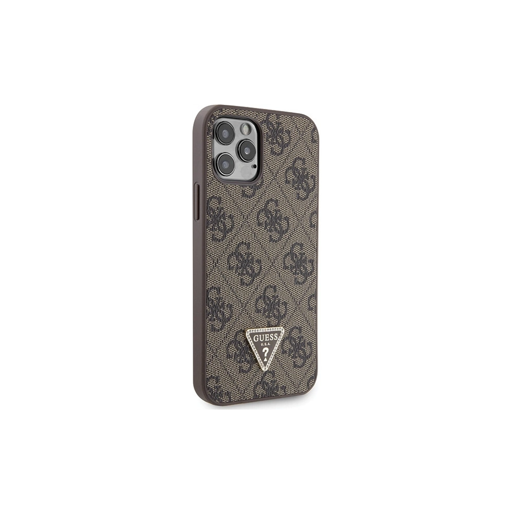 Hurtownia GSM - Guess Apple Tasche GUHCP12MP4TDSCPW iPhone 12/12 Pro Hartschalenkoffer Crossbody 4G Metall Logo braun/braun - GUE2726 - {ean13} - Hurt