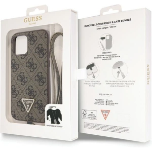 Hurtownia GSM - Guess Apple Caz GUHCP12MP4TDSCPW iPhone 12/12 Pro hardcase Crossbody 4G Metal Logo maro/maro - GUE2726 - {ean13} - Hurt