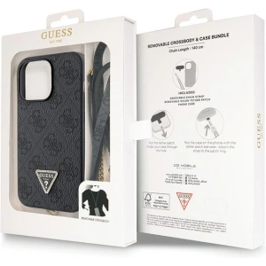 Etui Guess GUHCP13LP4TDSCPK Apple iPhone 13/13 Pro hardcase Crossbody 4G Metal Logo czarny/black