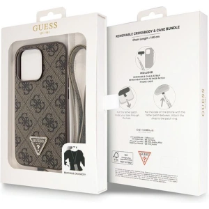 Hurtownia GSM - Etui Guess GUHCP13LP4TDSCPW Apple iPhone 13/13 Pro Hardcase Crossbody 4G Metal Logo braun/brown - GUE2730 - {ean13} - Hurt