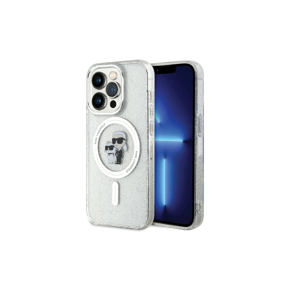Wholesale Karl Lagerfeld KLHMP14LHGKCNOT Apple iPhone 14 Pro hardcase Karl&Choupette Glitter MagSafe transparent - KLD1627 - {ean13} - Hurt