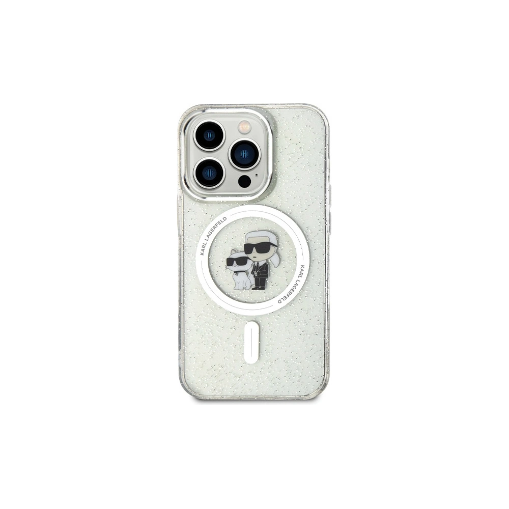 Wholesale Karl Lagerfeld KLHMP14LHGKCNOT Apple iPhone 14 Pro hardcase Karl&Choupette Glitter MagSafe transparent - KLD1627 - {ean13} - Hurt