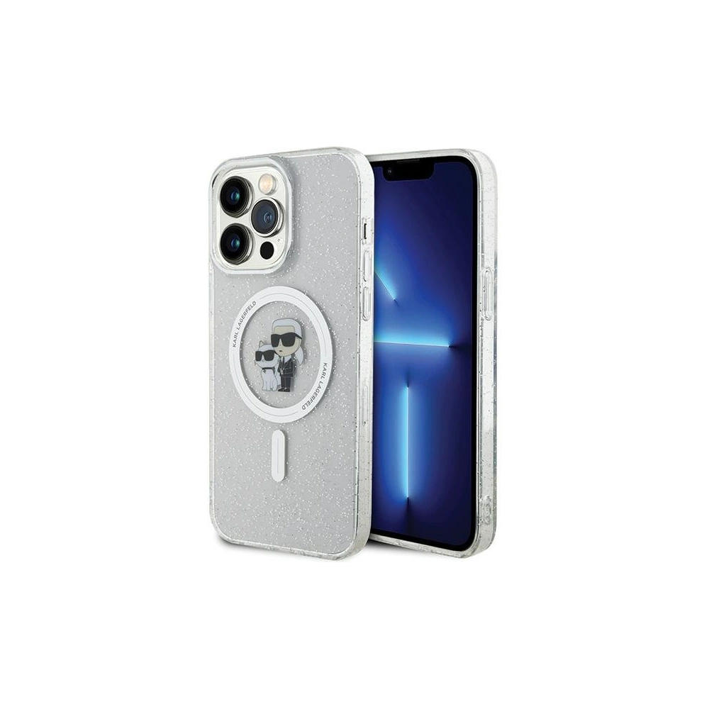 Hurtownia GSM - Etui Karl Lagerfeld KLHMP14XHGKCNOT Apple iPhone 14 Pro Max Hardcase Karl&Choupette Glitter MagSafe transparent - KLD1628 - {ean13} - Hurt