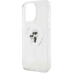 Karl Lagerfeld KLHMP14XHGKCNOT Apple iPhone 14 Pro Max hardcase Karl&Choupette Glitter MagSafe transparent