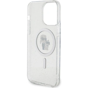 Karl Lagerfeld KLHMP14XHGKCNOT Apple iPhone 14 Pro Max hardcase Karl&Choupette Glitter MagSafe transparent