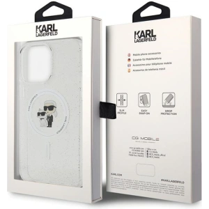 Karl Lagerfeld KLHMP14XHGKCNOT Apple iPhone 14 Pro Max hardcase Karl&Choupette Glitter MagSafe transparent