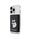 Kártyatartó Karl Lagerfeld KLWMSPSAKHCK Pénztárca Kártyahely Állvány Saffiano Monogram Choupette MagSafe fekete/black