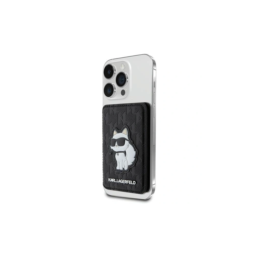 Hurtownia GSM - Kártyatartó Karl Lagerfeld KLWMSPSAKHCK Pénztárca Kártyahely Állvány Saffiano Monogram Choupette MagSafe fekete/black - KLD1629 - {ean13} - Hurt
