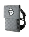 Torebka Karl Lagerfeld KLWBSAKHPCG Saffiano Monogram Choupette stříbrná/silver