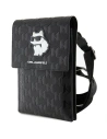 Torebă Karl Lagerfeld KLWBSAKHPCK Saffiano Monogram Choupette negru/black