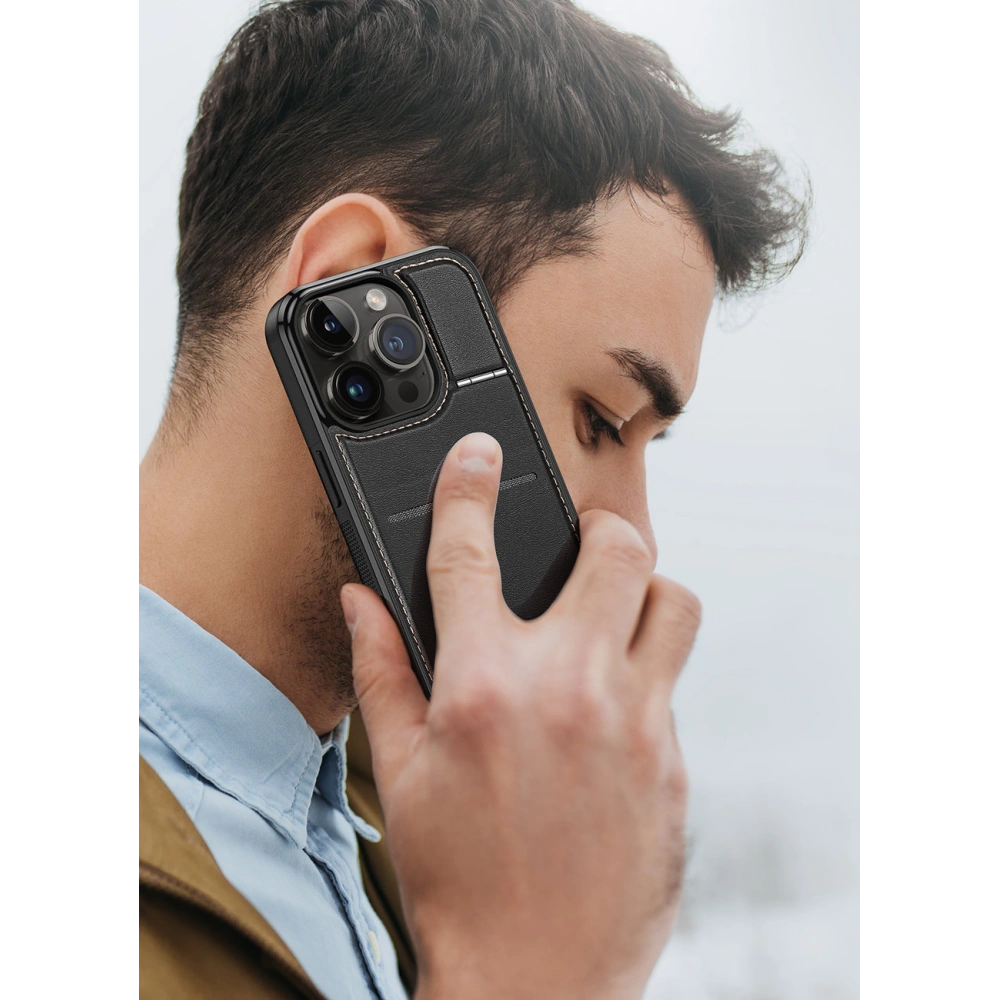 Hurtownia GSM - Etui Dux Ducis RFID Rafi Mag Apple iPhone 15 Pro Max MagSafe peněženka s podložkou 3w1 černé - DDS1801 - {ean13} - Hurt