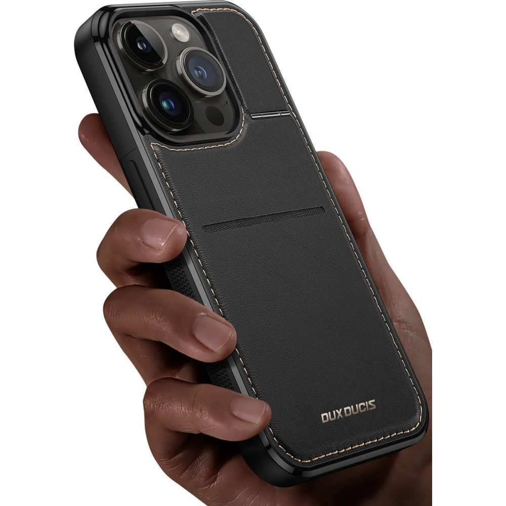 Hurtownia GSM - Etui Dux Ducis RFID Rafi Mag Apple iPhone 15 Pro Max MagSafe peněženka s podložkou 3w1 černé - DDS1801 - {ean13} - Hurt