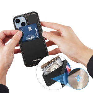 Hurtownia GSM - Etui Dux Ducis RFID Rafi MagApple iPhone 15 Plus / 14 Plus MagSafe portfel z podstawką 3w1 czarne - DDS1803 - {ean13} - Hurt