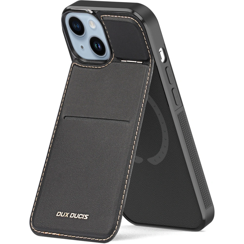 Hurtownia GSM - Dux Ducis RFID Rafi Mag tok Apple iPhone 15 MagSafe pénztárca állvánnyal 3w1 fekete - DDS1804 - {ean13} - Hurt