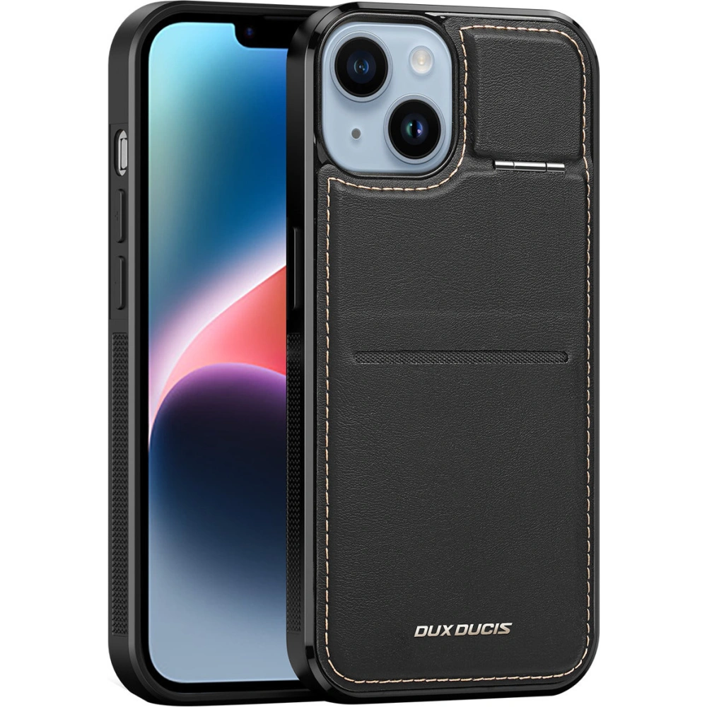 Hurtownia GSM - Dux Ducis RFID Rafi Mag tok Apple iPhone 15 MagSafe pénztárca állvánnyal 3w1 fekete - DDS1804 - {ean13} - Hurt